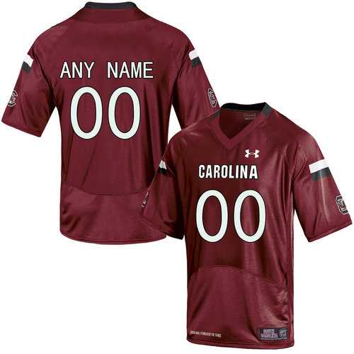 Men's South Carolina Gamecocks Red Customized College Jersey-0